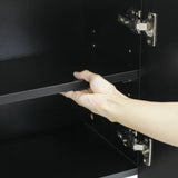 ダークグレー色ストック型キャビネット上台450mm