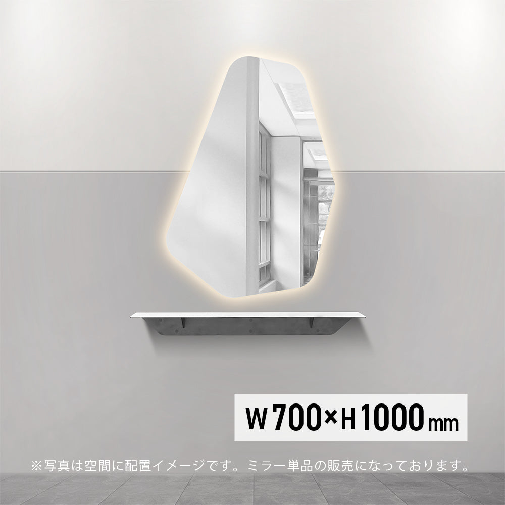 美容室用おしゃれなウォールアートミラー【MRO26】のサイズ：h1000xw700