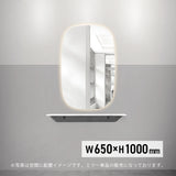 美容室用おしゃれなウォールアートミラー【MRO23】のサイズ：h1000xw650