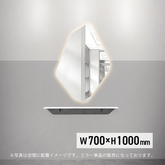 美容室用おしゃれなウォールアートミラー【MRO26】のサイズ：h1000xw700