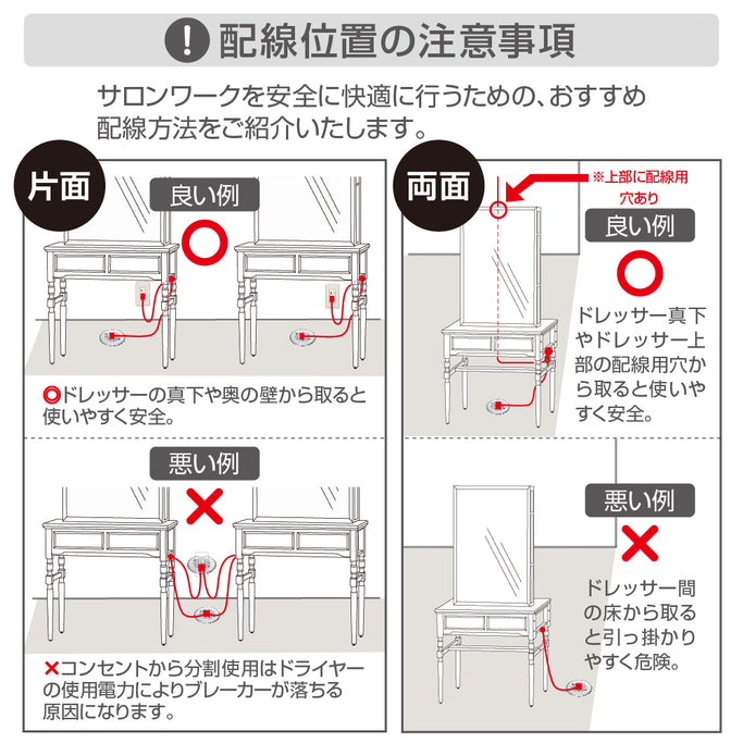 配線位置の注意項目