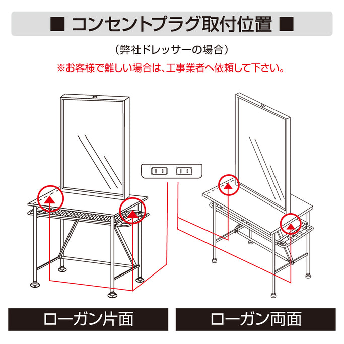コンセントプラグ取付配置