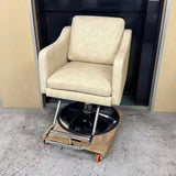 アウトレット スタイリングチェア アデラⅡ(BEG) 丸型ポンプ(SV) OL2243 通常価格￥58,080