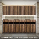 ダークブラウンウッド色フラットシャンプーキャビネット【上下SET】