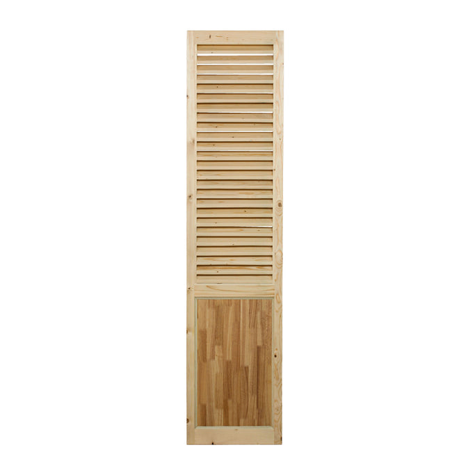 ナチュラルウッド色スリムドアパーテーションの正面