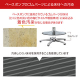 ベースポンプのゴムパーツの着色防止対策