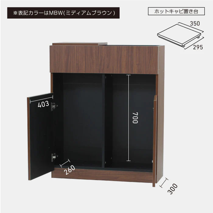 シャンプーキャビネット ダブルH690 LBW 下台