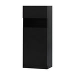 ブラック色シングル扉のシャンプーキャビネット【下台】斜め1