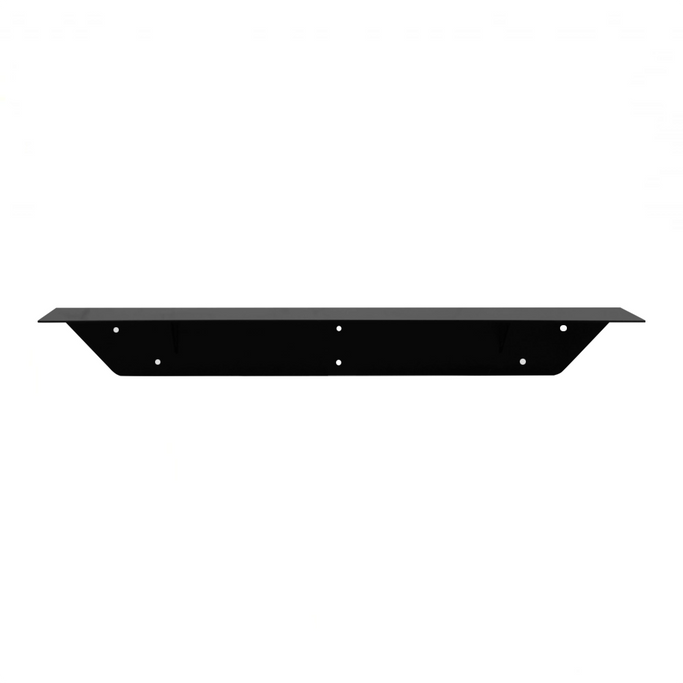 ブラック色の壁付L型棚　900mm　正面
