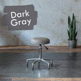 ダークグレー色鋲なしのスツール